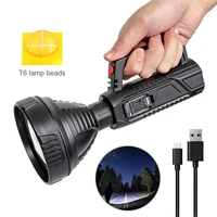 high powerful t6 led flashlight portable torch usb rechargeable searchlight waterproof spotlight hunting fishing light lanterna