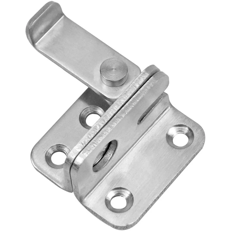 2 Pieces Door Latch Hasp Lock Brushed Finish Sliding Buckle Thicker Gate Bolt Flip Padlock | Обустройство дома