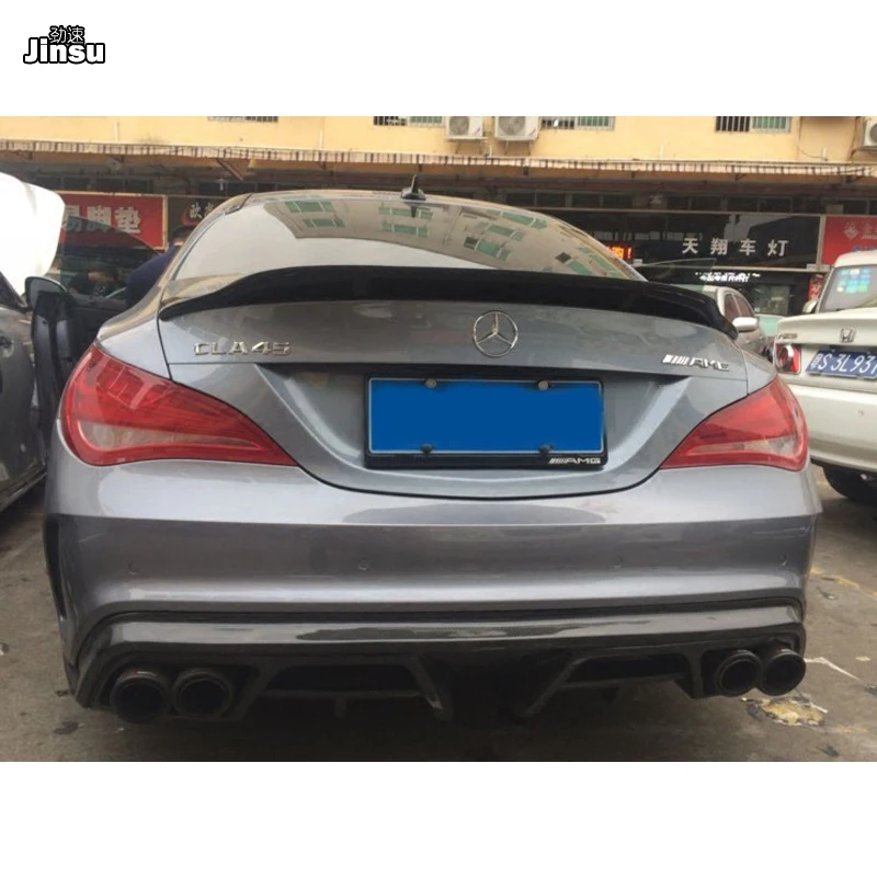 Стиль Renntech углеродное волокно задний спойлер для багажника губа Benz CLA cla180 cla200 cla220