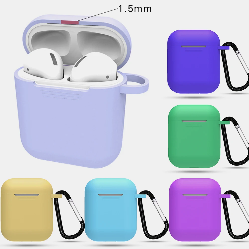 Мягкий силиконовый чехол для Airpods противоударный Apple гарнитура AirPods Ультратонкий