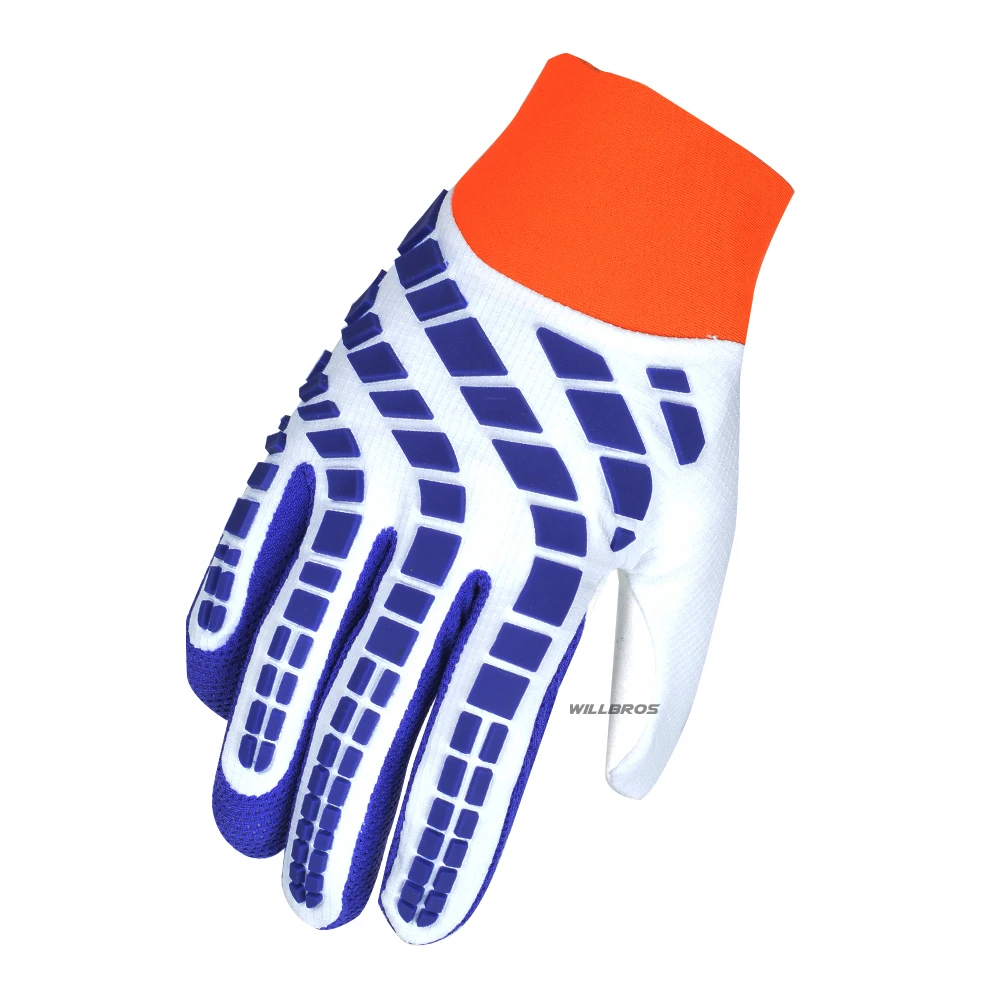 

Delicate Fox 360 Graphic Gloves Men Guantes BMX MX Dirt Mountain Bike Offroad Moto Cycling Adult Blue Orange White Luvas