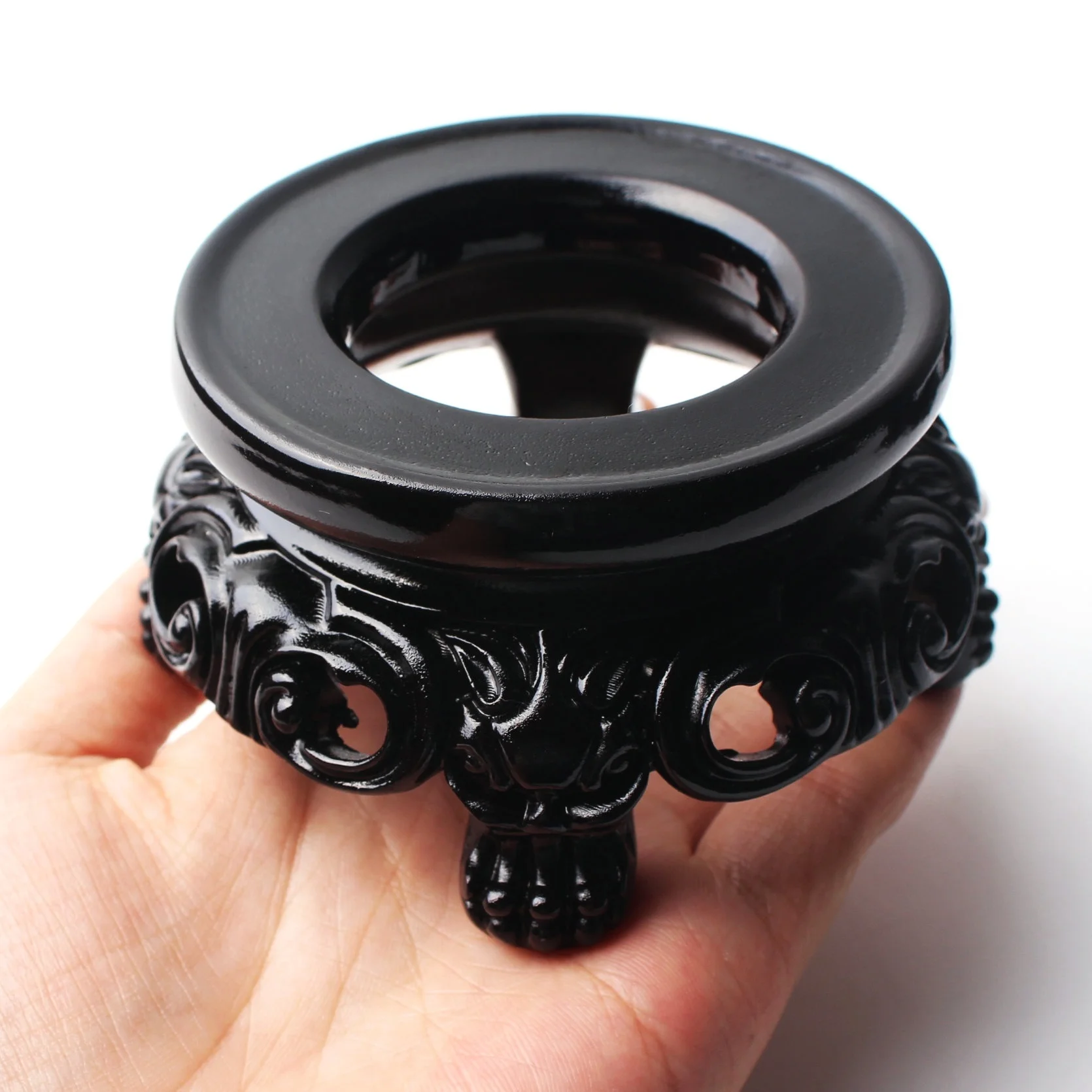 Хрустальный шар сфера основа поддержка каучуковая черная полимерная подставка