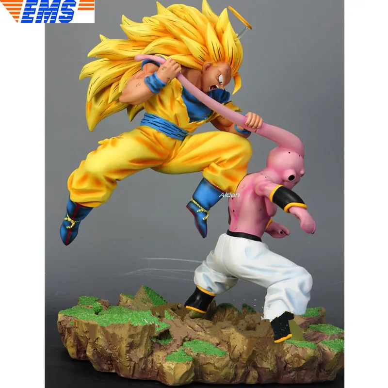 Статуя Dragon Ball Z 12 дюймов Супер сайян бюст Сон Гоку VS маджин Буу Полный Портрет 1/6 GK