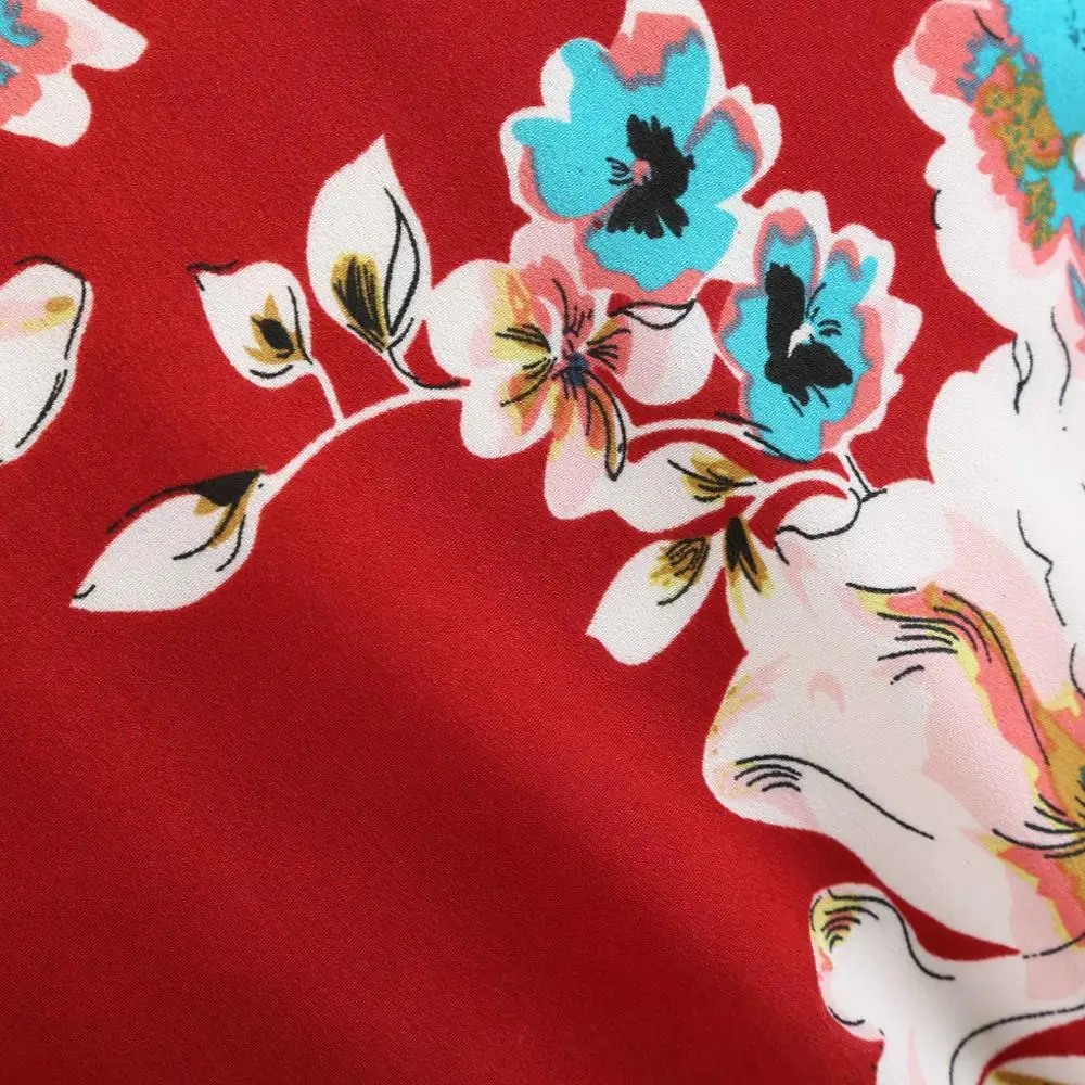 Женский праздничный пляжный комбинезон с цветочным принтом повседневный