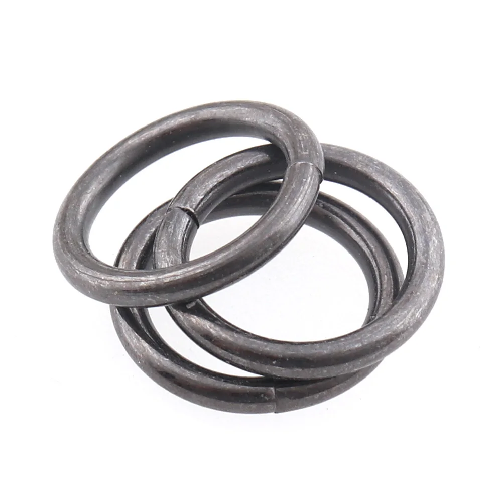 

50pcs/lot Small Gun black Circle O Ring Connection 9mm Metal Shoes Bags Belt Buckles DIY Accessories