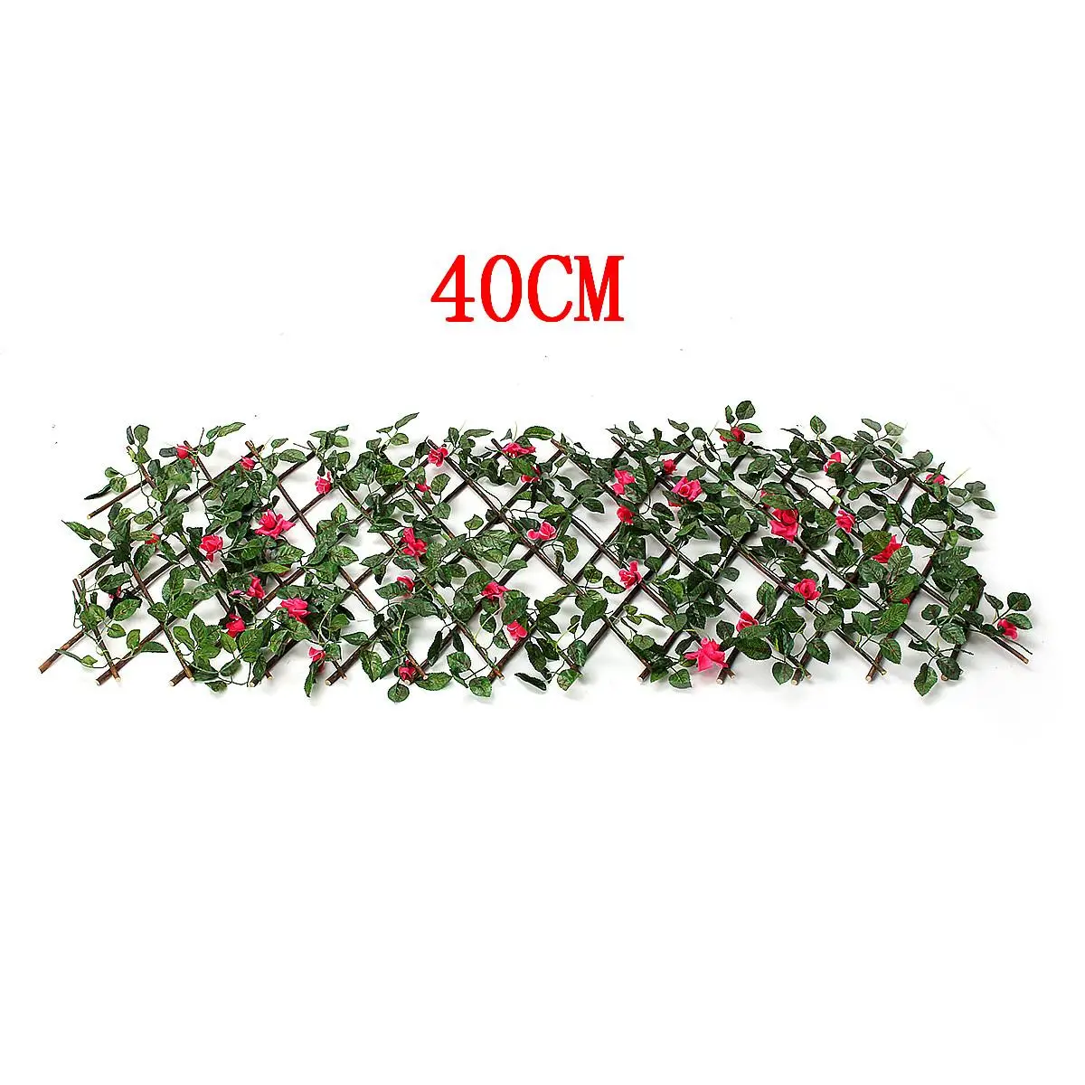 rose red 40cm long Расширение сада для ограждений искусственный зеленый лист ветвь цветка Bucolic Мула сетки деревянные дома ресторанов стены украшения - Цвет: rose red 40cm long