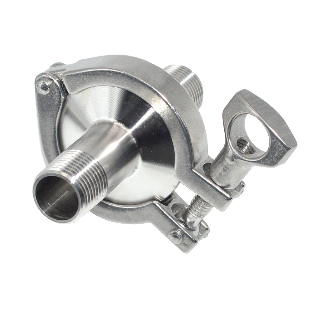 Фитинги YQBSSanitary с наружной резьбой тройной зажим ПТФЭ или силиконовая прокладка