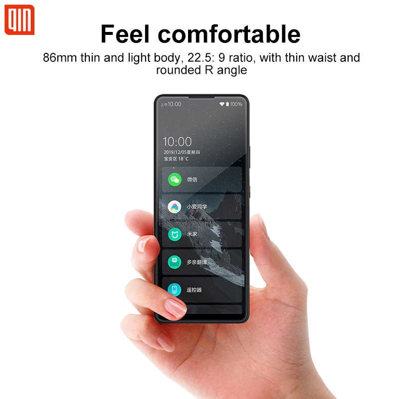 QIN 2 Pro Full Screen Phone 4G Network With Wifi 5.05 Inch 2100mAh Andriod 9.0 SC9863A Octa Core Feature Qin 2Pro