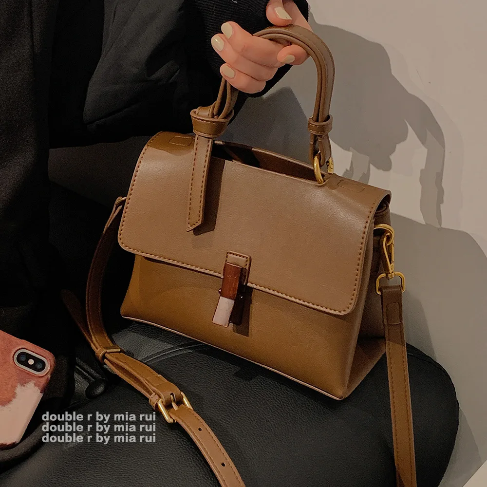 

Peach vintage handbag shoulder bag messenger bag handbag bag 2021 new tide large capacity ladies bag texture bag luxury bag