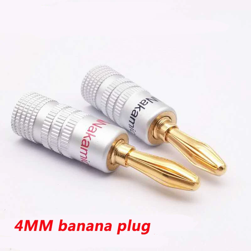 1/10 шт./лот новый высококачественный 24 К золотой НАКАМИЧИ динамик 4 мм банановые