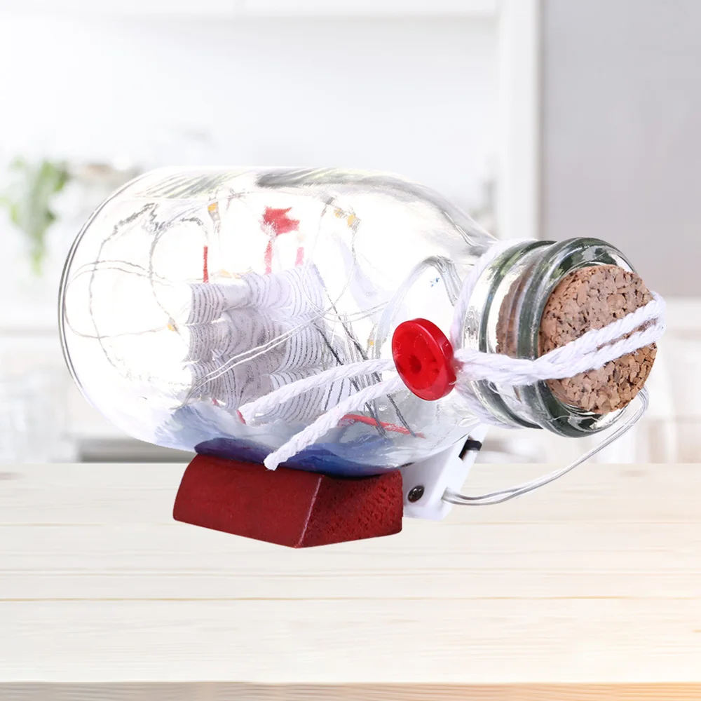 

LED Night Light Sailboat Drift Bottle Home Decoration Ornaments