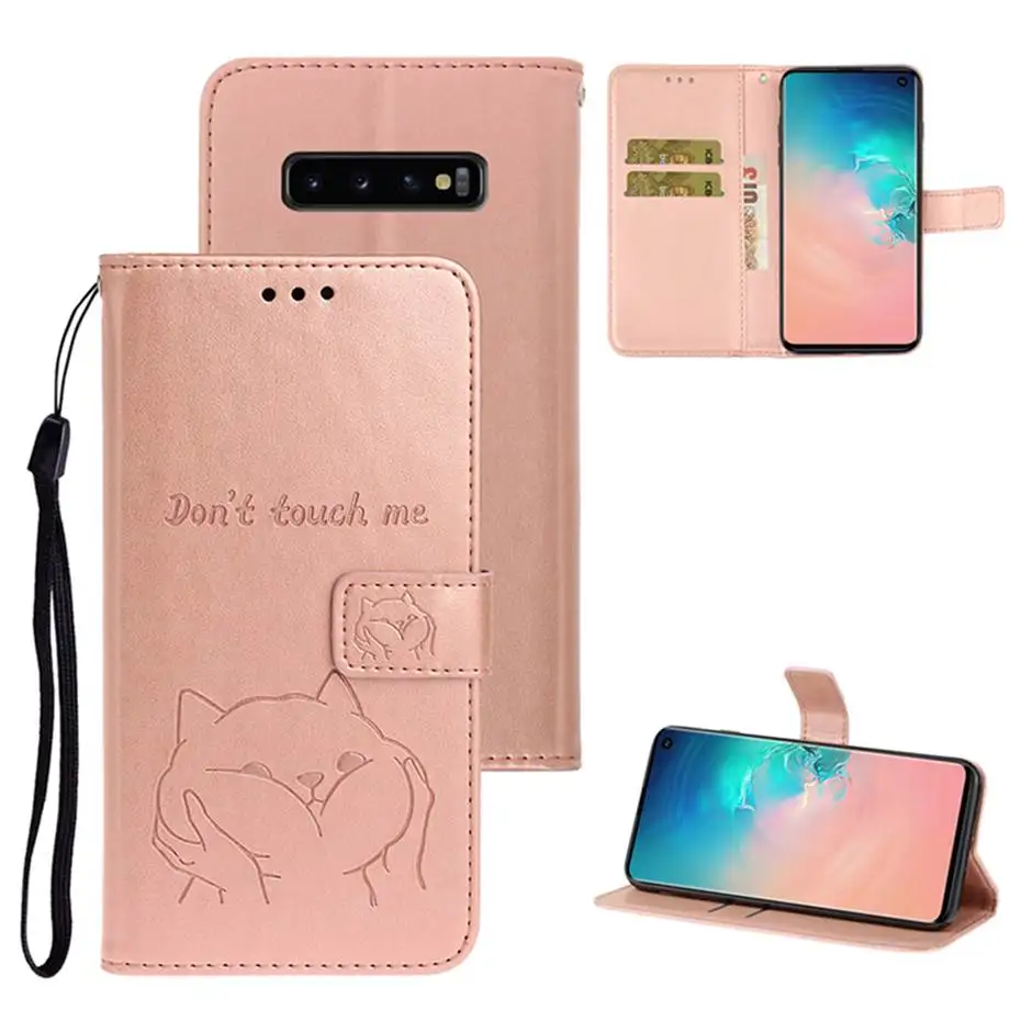 Кожаный чехол с откидной крышкой для Samsung S10 E S9 S8 J4 J6 Plus A70 A10 A20 S A40 A50 A20E M10 Note 10 Pro
