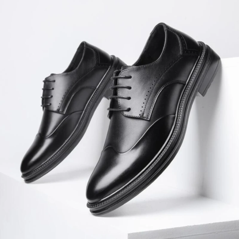 Новинка мужские свадебные туфли модные британские Мужские броги оксфорды
