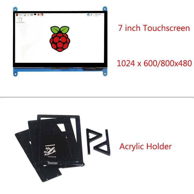 7 дюймов Raspberry Pi 4B/3B+/3B сенсорный экран 16:9 1024*600 800*480 ЖК-Дисплей HDMI | держатель также для портативных ПК Nvidia Jetson Nano