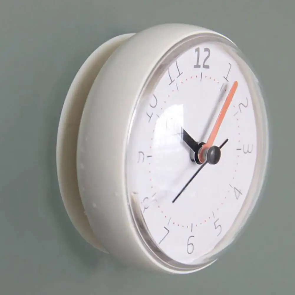

Wall Clocks Bathroom Waterproof Suction Cup Silent Non-Ticking Battery Operated Wall Clock 7.5cm x 7.5cm x 4.3cm