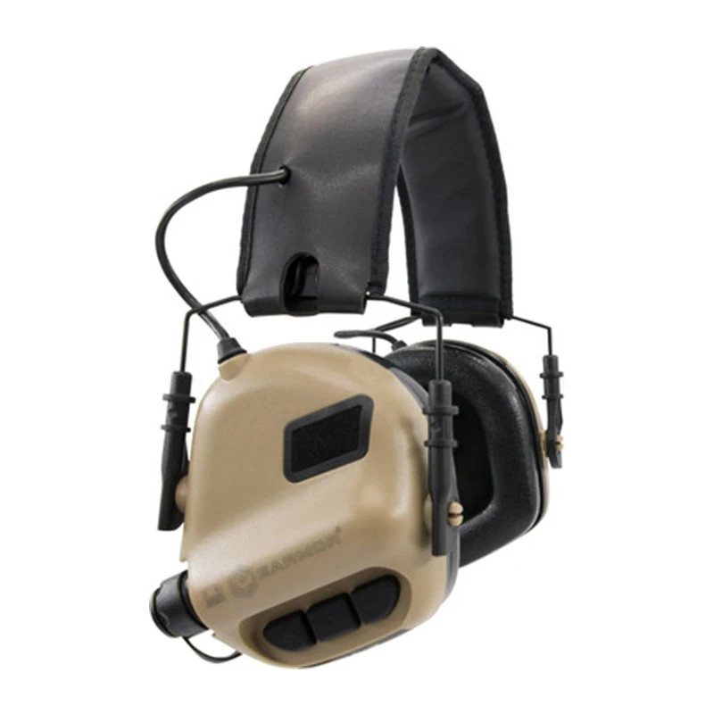 Airsoft Earmor M31 гарнитура тактическая съемка авиационные наушники анти-шум наушники военные страйкбол защита ушей - Цвет: COYOTE TAN