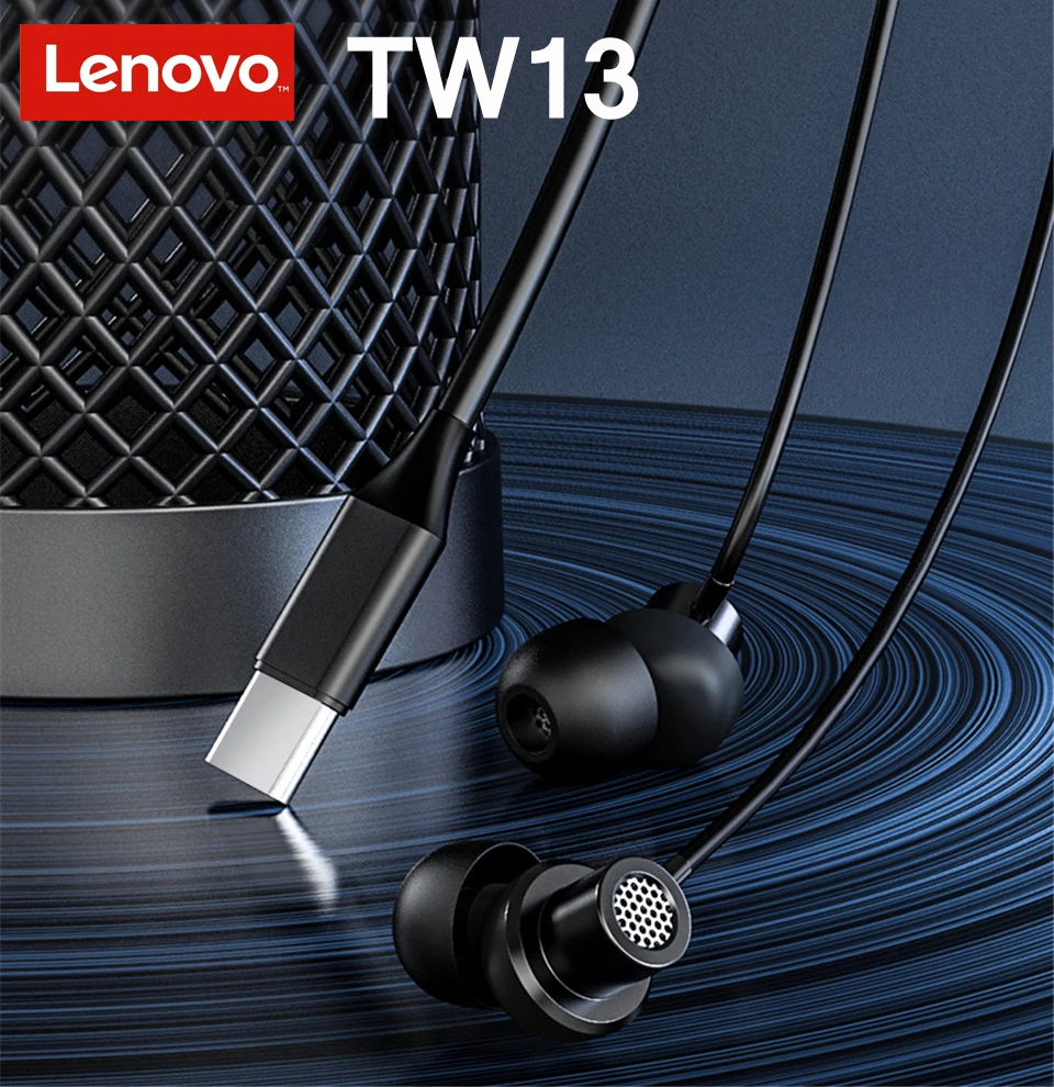 Новые оригинальные наушники Lenovo TW13 3 5 мм с микрофоном типа C стереонаушники