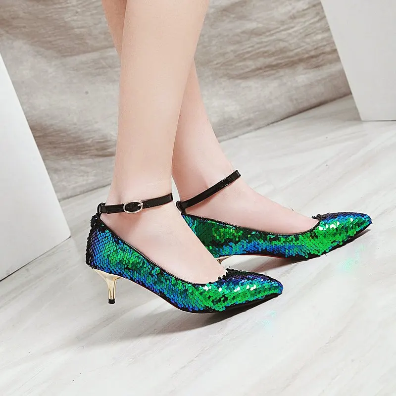 

2020 New Arrival Women Med High Heel Brand Ladies Pointed Toe Shoes Ladies Genuine Leather Fashion Pumps office Shoes