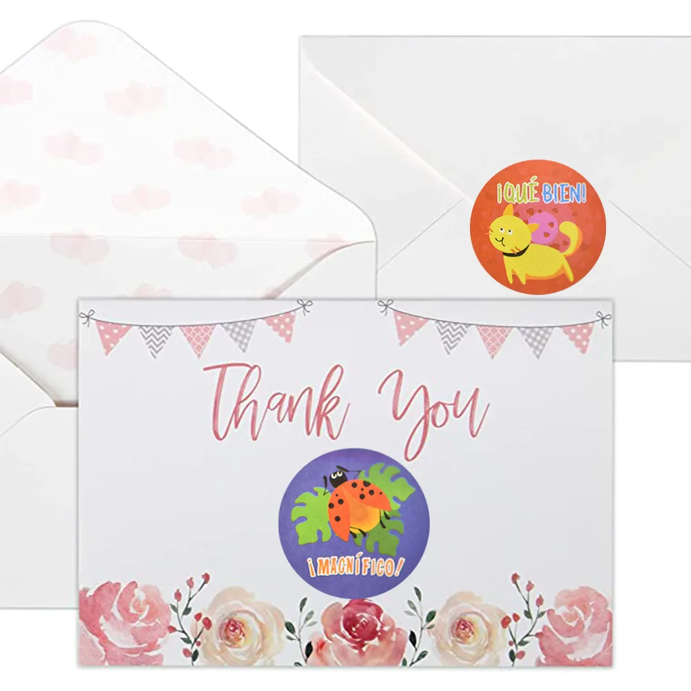 Пособия по испанскому языку Животные мультфильм Стикеры Размер s для детей