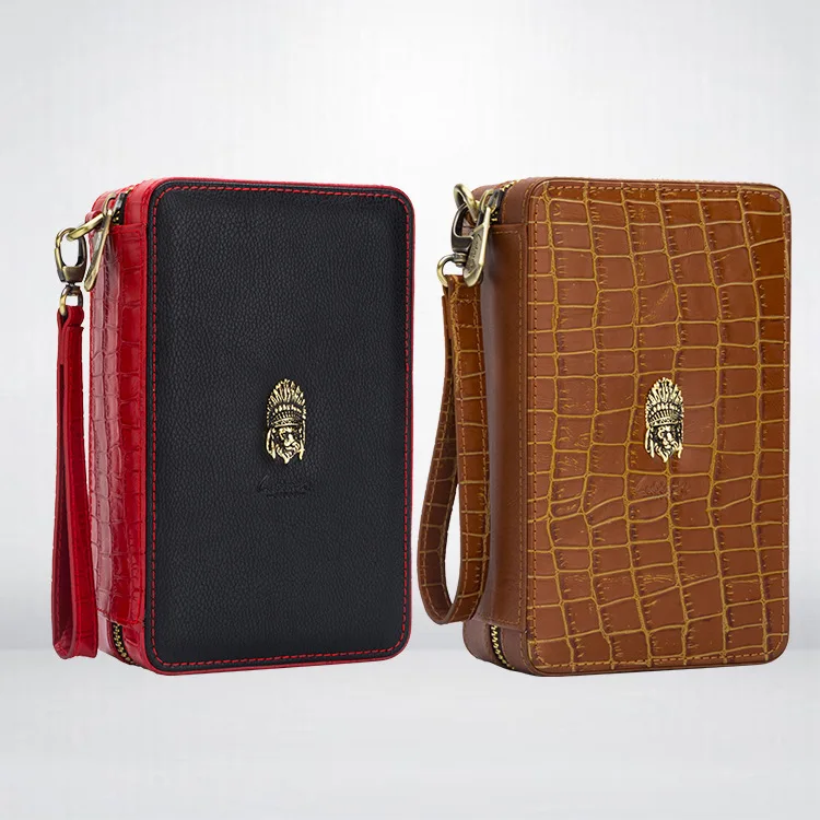 

Портативная коробка для сигар может вмещать четыре рельефных сигары из кедра для путешествий коробка для сигар хьюмидор