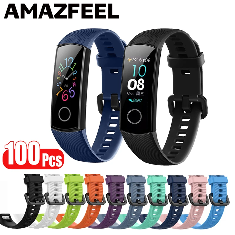 Браслет для Huawei Honor Band 5 ремешок band 4 спортивный силиконовый браслет аксессуары 100 |