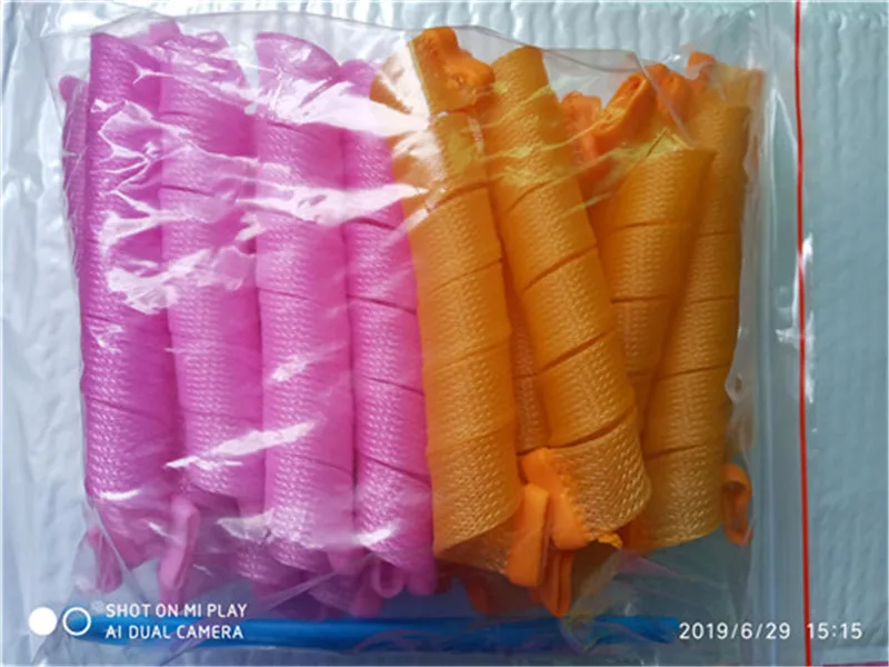 30 PCS 45 CM LONG Прямая Спиральные кольца рычаг бигуди для волос 30 шт в упаковке - Цвет: 30 PCS 45 CM LONG