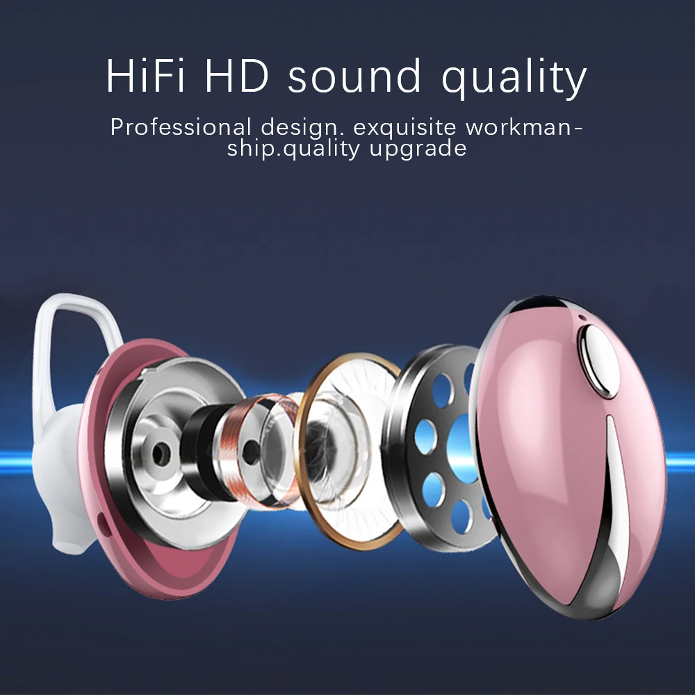 Автомобильные бизнес TWS наушники Bluetooth Беспроводные Hi Fi стерео Спортивная