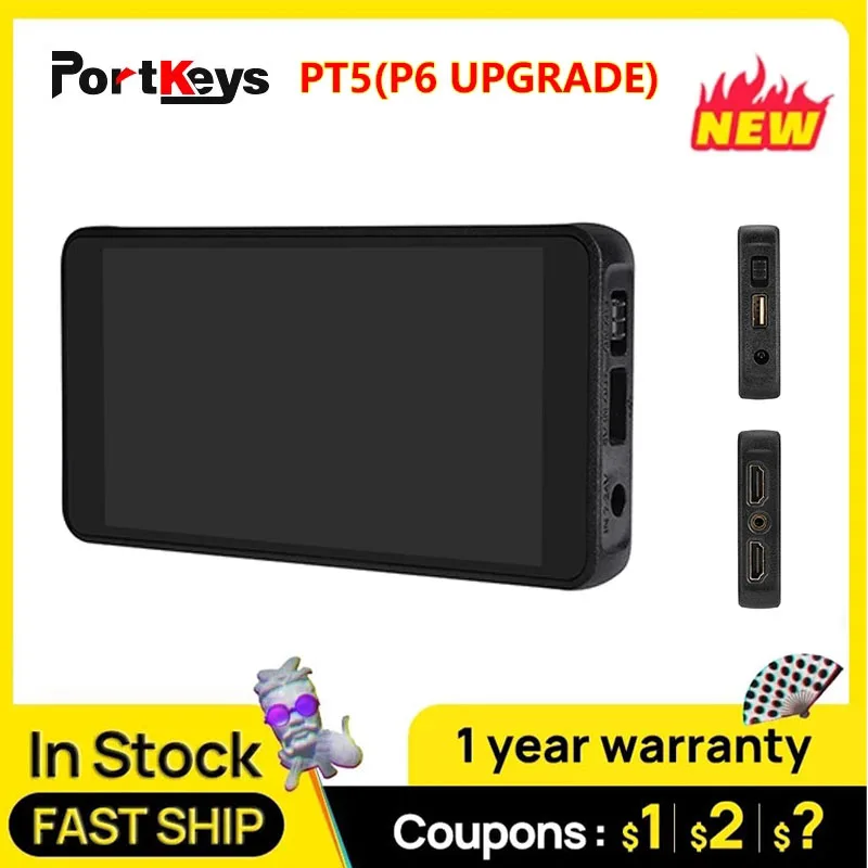 Обновленный монитор PORTKEYS P6/PT5 4k тонкий и Ультратонкий Монитор 5 дюйма IPS