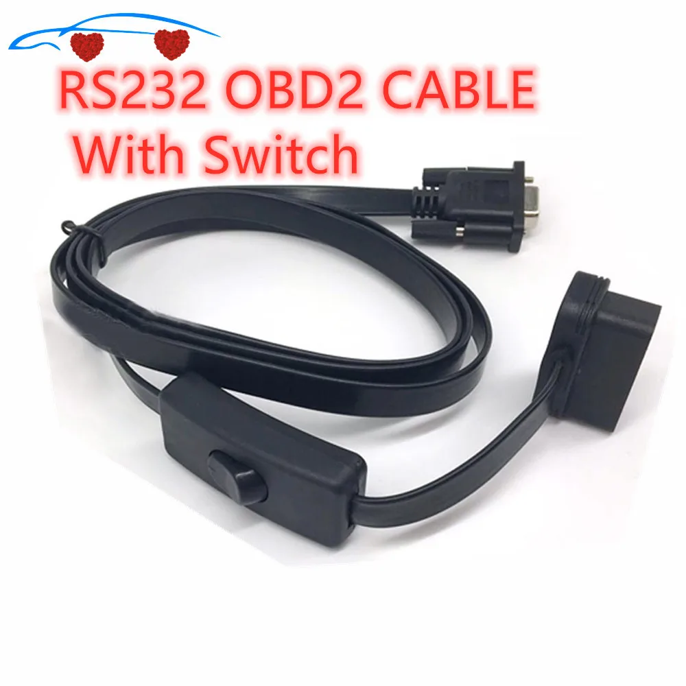 2020 Obd2 считыватель кодов с 16 контактным на DB9 последовательным кабелем RS232 OBD2