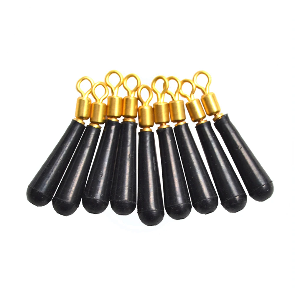

30/100pcs S/M/L Fishing Block Rotation Drift Fishing Floats Accessory Bobber Copper Rubber Float Pesca Accessories