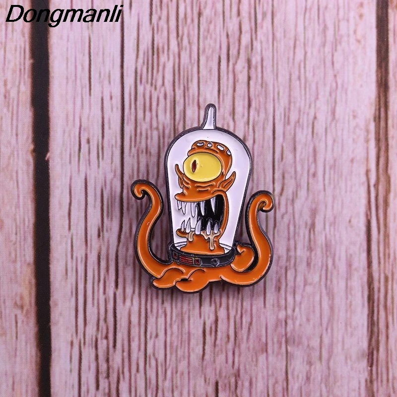 

LB144 Funny Alien Anime Figures Monster Enamel Pins Badge Brooch Backpack Bag Collar Lapel Decoration Jewelry