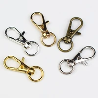 10pcslot gold silver color split key ring keychain swivel lobster clasp keychain connector diy key chains making findings