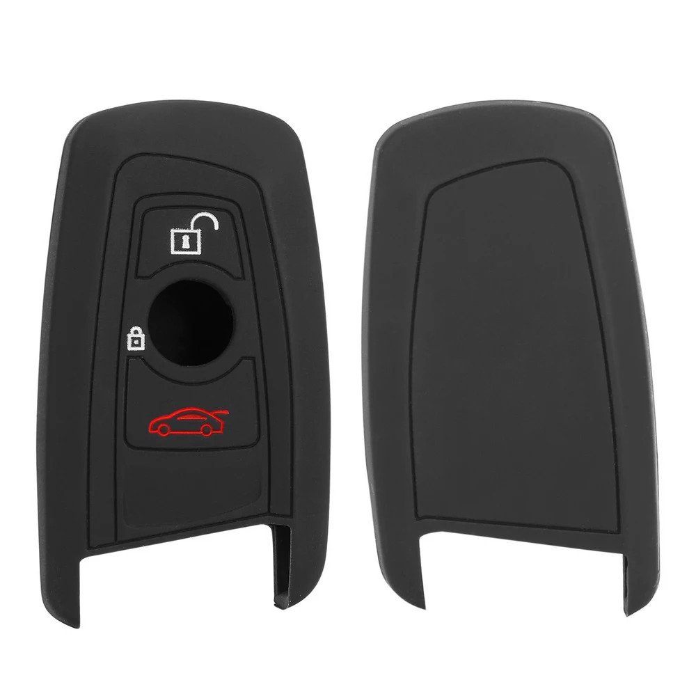 Автомобильный силиконовый резиновый ключ с 3 кнопками чехол для ключей BMW 1 5 7