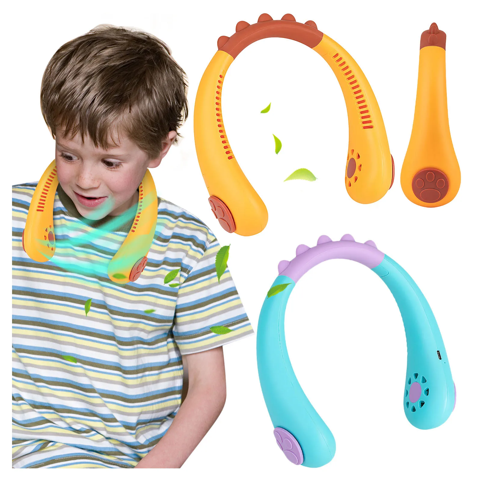 

USB портативный мягкий подвесной эргономичный перезаряжаемый мини электрический воздушный вентилятор электрические аккумуляторные вентил...