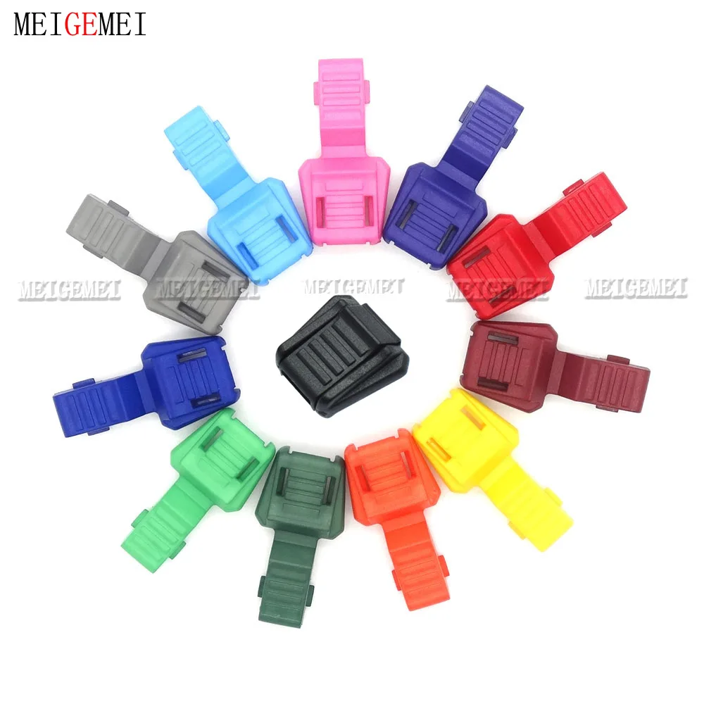 13 шт. красочные Пластик концы шнура зажим пулер застежки-молнии парашютный Шнур троса наконечник замок пулер застежки-молнии Комплектующие для самостоятельной сборки посылка аксессуары