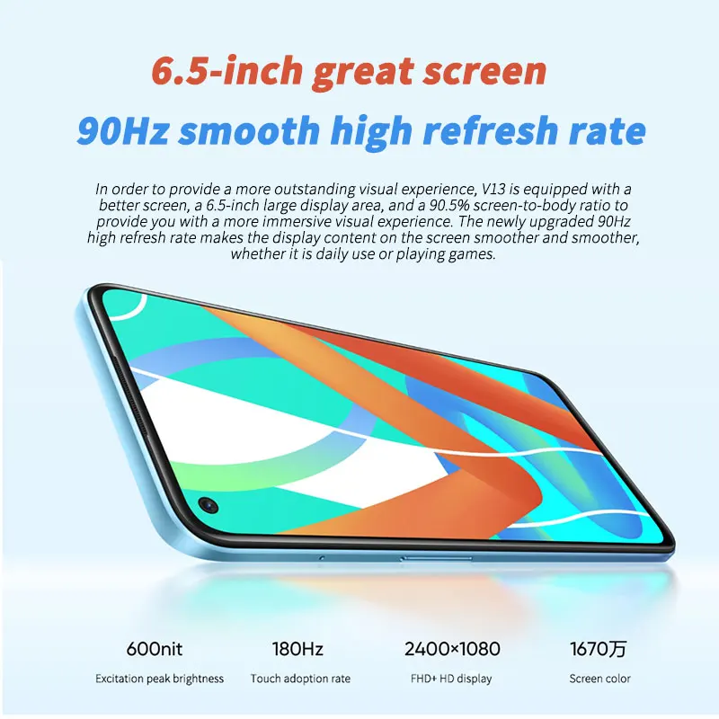 realme v13 5g mobile phone 6 5 inch mediatek 700 octa core 8gb ram 128gb rom 18w fast charge face unlock 5000mah free global shipping