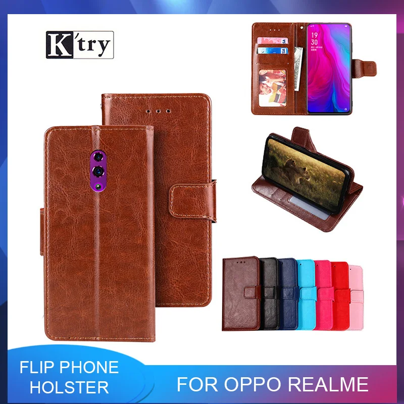 Роскошный флип чехол для OPPO Realme 1 2 3 5 X2 Pro Q XT X кожаный бумажник A73S F7 Youth A5 K5 Reno Ace