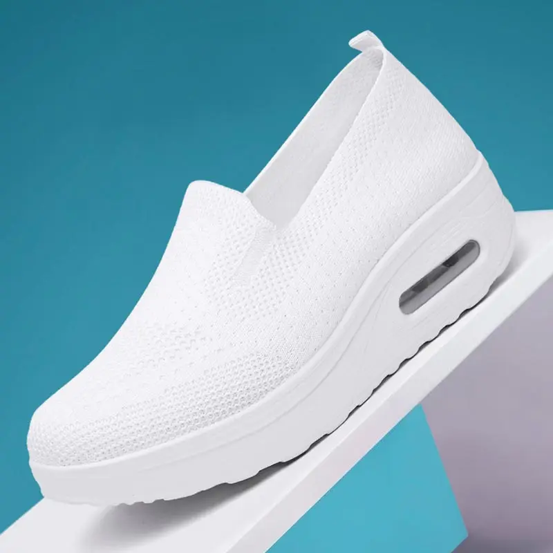 

Plus Size Slip-ons Air Cushions Sneakers Socks for Women Sport Shoes Women's Summer Sports Shoes Running White Knit Gym GME-1893