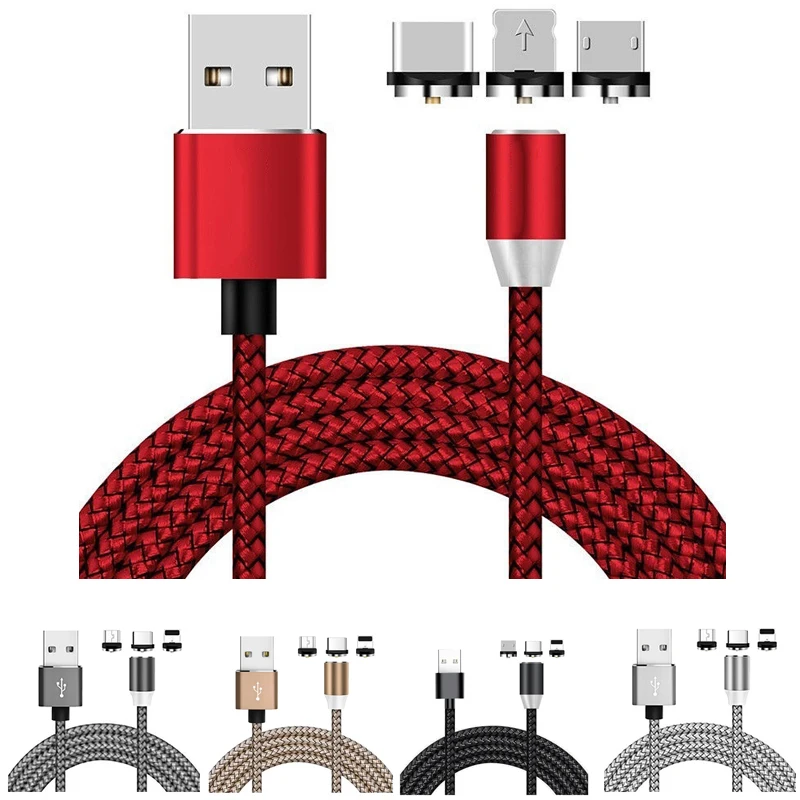 Магнитный usb кабель Type C Micro USB для OPPO R11 R11S R15 R15X iPhone X 8 7 6 Plus 5s|Кабели мобильных