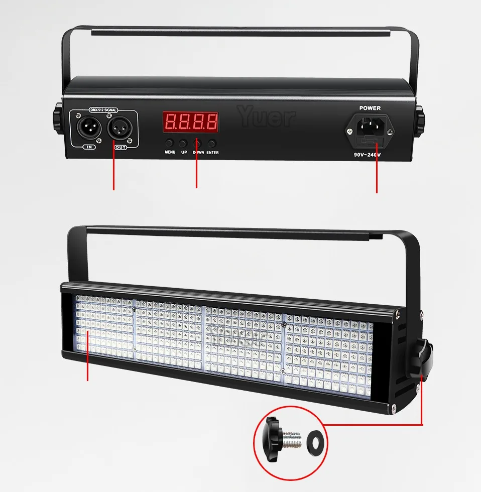 Новинка 308 шт. светодиодный RGB 3 в 1 сценический стробоскоп-светильник DMX512 1-25 Гц стробоскопический DJ диско-светильник вечерние KTV бар стробоскоп сценический эффект светильник ing