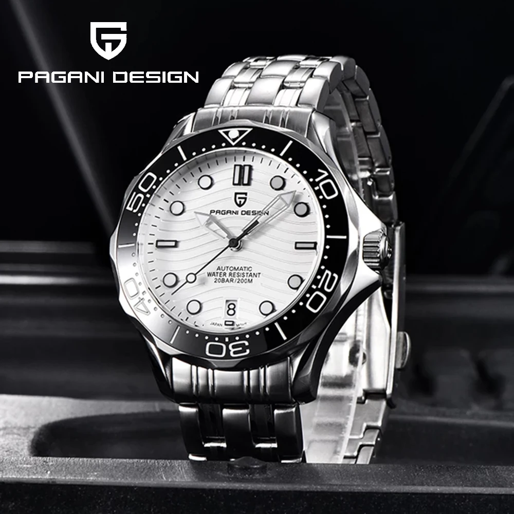 

2021 New PAGANI Design Automatic Man Wristwatches Stainless Steel Luminous Waterproof Luxury Watch Men's Business Ceramic Bezel