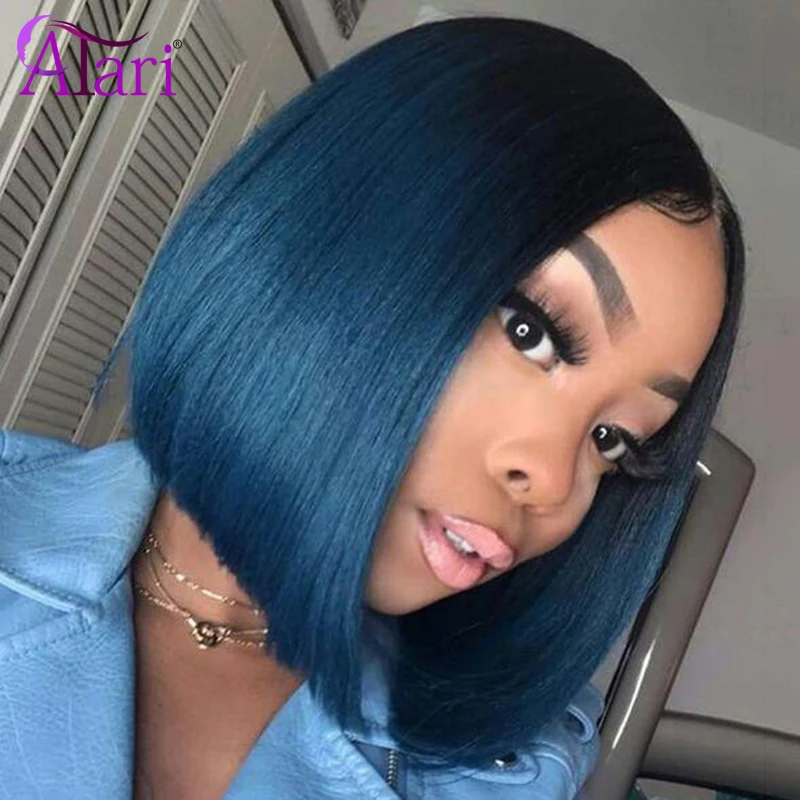 

Hd фронтальные парики синий парик Боб кружевные передние парики прямые кружевные передние человеческие волосы парики бразильские волосы па...