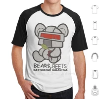 bears beets battlestar galactica t shirt 6xl cotton cool tee nerd geek tv nbc office funny parody dwight schrute jim halpert