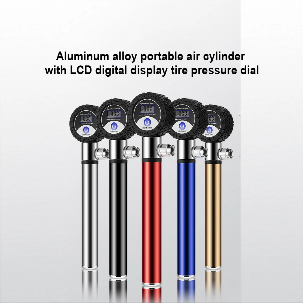 

Велосипедный насос с цифровым ЖК-дисплеем, Ручной Портативный Воздушный прибор для накачки шин, аксессуары для горных велосипедов