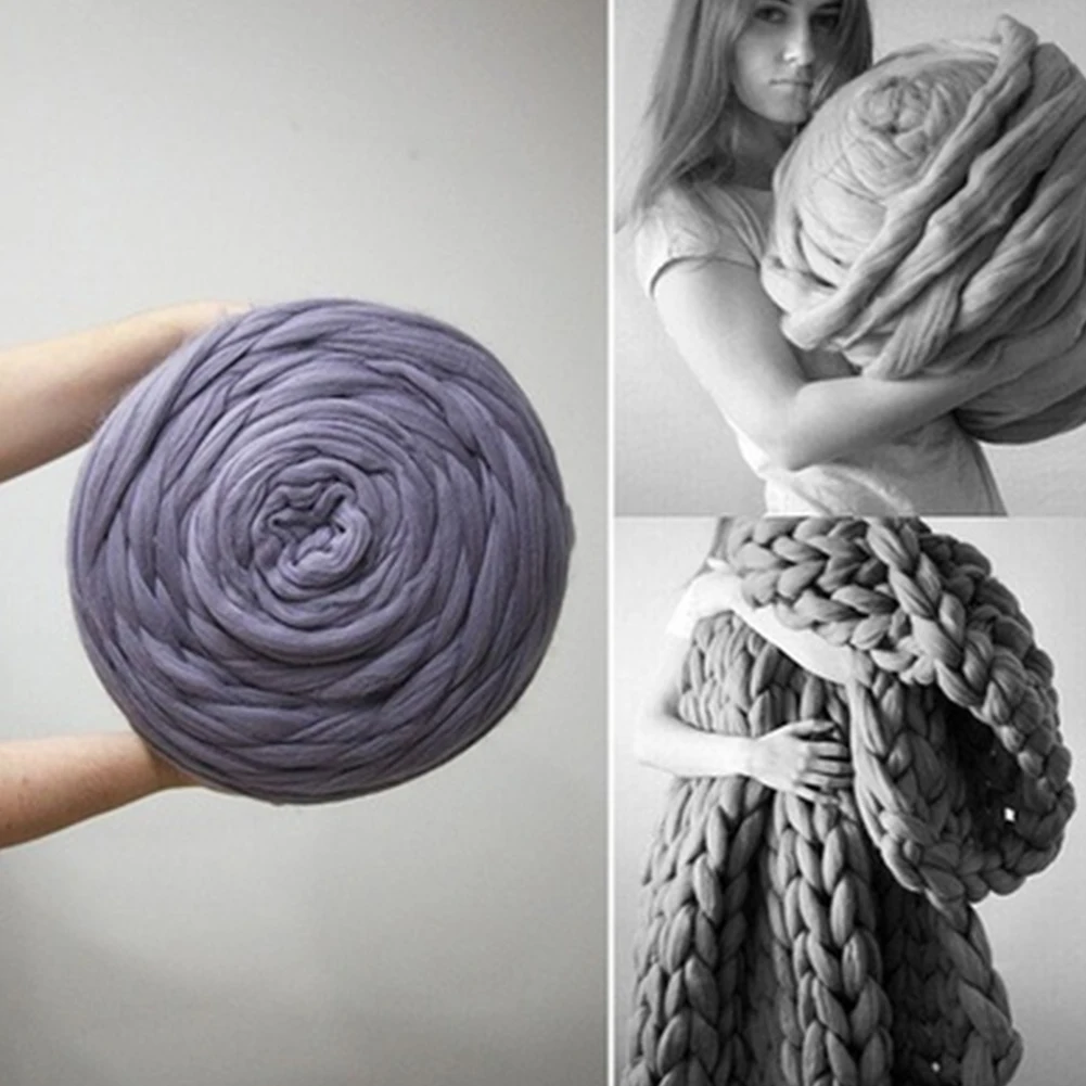 Горячая продажа 30 м массивное вязаное одеяло мягкая искусственная шерсть пряжа