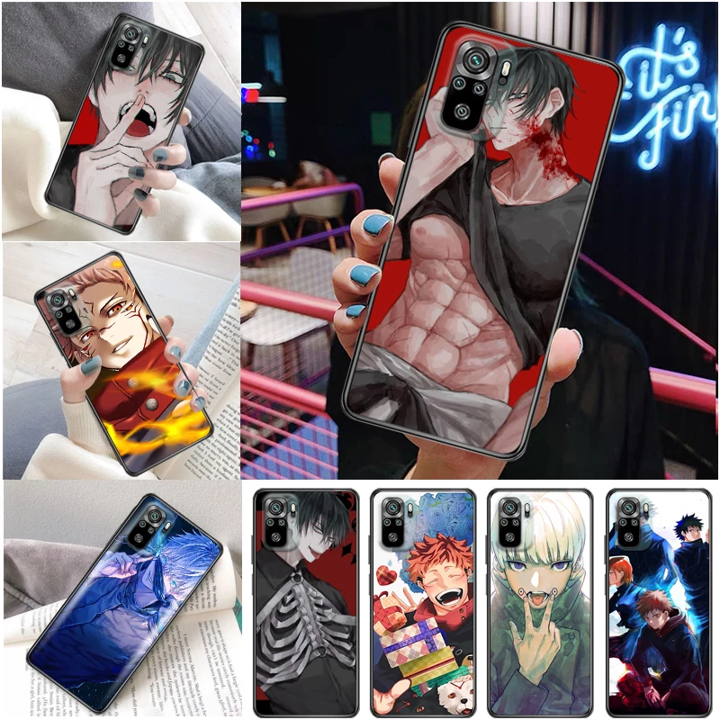 

Jujutsu Kaisen Yuji Itadori Sukuna Satoru Gojo Fushiguro Megumi Phone Case For Xiaomi Redmi Note 10 10T Pro 5G Carcasa Cases