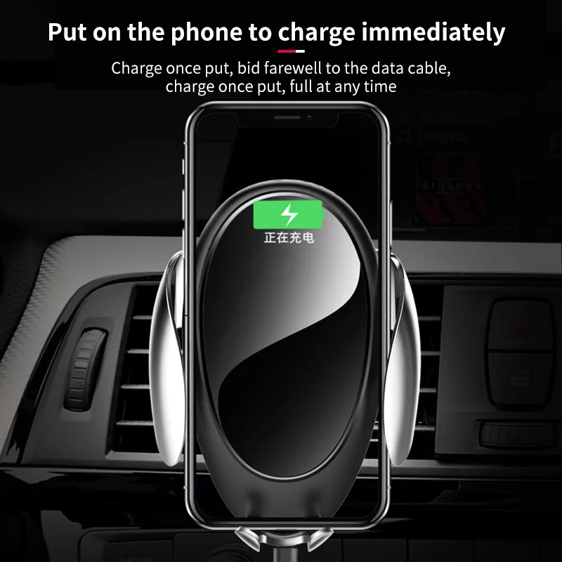 Onever 15W Car Charger Stand Fast Wireless Charging Auto Clamp Air Vent Phone Holder Multifunctional Practical New | Автомобили и
