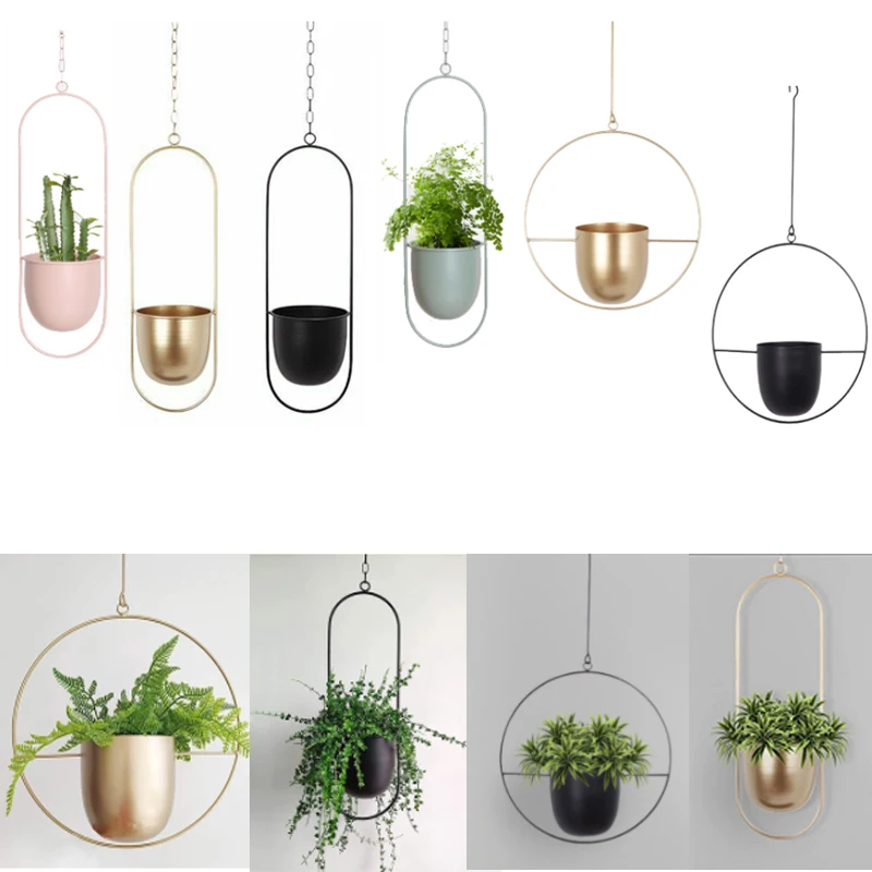 Металлическая Вешалка для растений подвесная корзина держатель цветочных