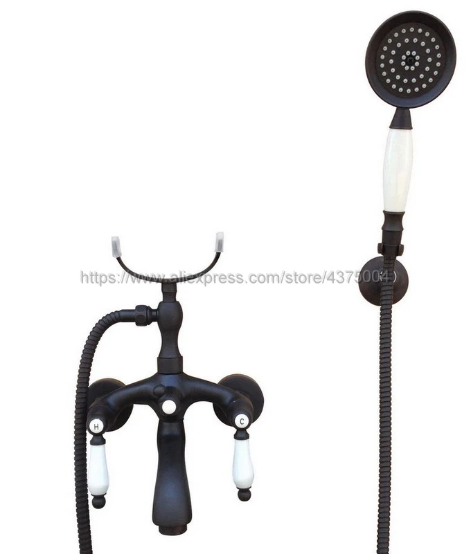 Масло втирают Бронзовый Смеситель для ванной комнаты кран настенный ручной