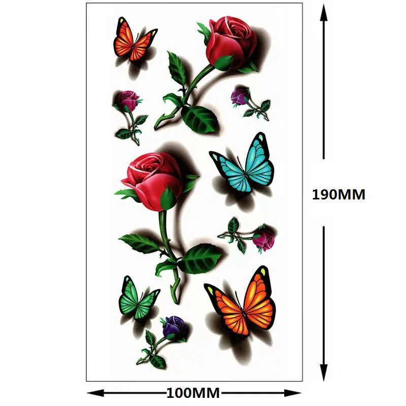 

Waterproof Temporary Tattoo Sticker Clock Blue Eyes Wolf Flash Tattoos Lion Compass Body Art Arm Fake Tatoo Women Men